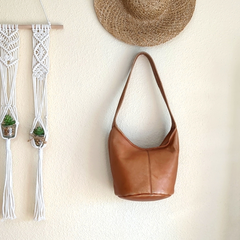 Vintage Brown Leather Shoulder Bag